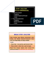 Ekotek9 Break Even Analysis Depresiasi