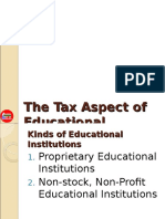 Tax Aspect For Educational Institutions