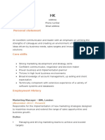 Fish4jobs Marketing Manager CV Template