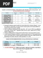 ADMITERE 2016 - Scoala Postliceala Sanitara - Calendar Si Grafic Actiuni Inscriere