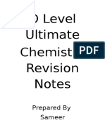 O Level Ultimate Chemistry Revision Notes: Prepared by Sameer
