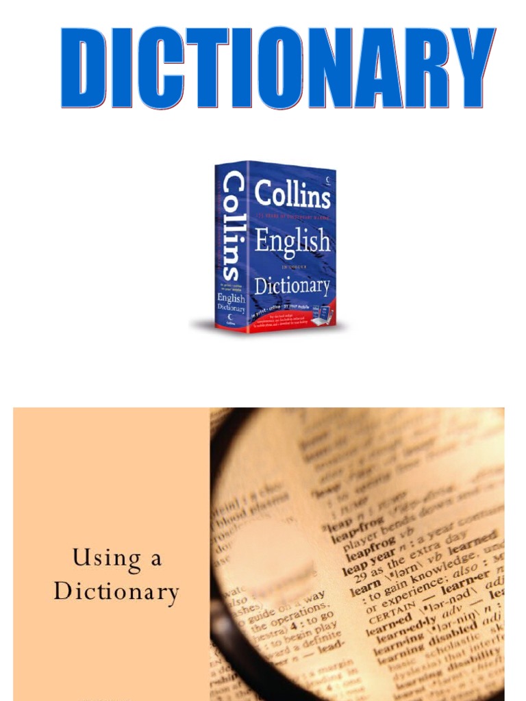 How to Use a Dictionary Powerpoint (1) Sentence (Linguistics