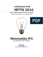 Download Pembahasan Soal SBMPTN 2016 Matematika IPA Kode 252 Sampel Version - Unfinished 1 by Aji Saputra SN319155815 doc pdf