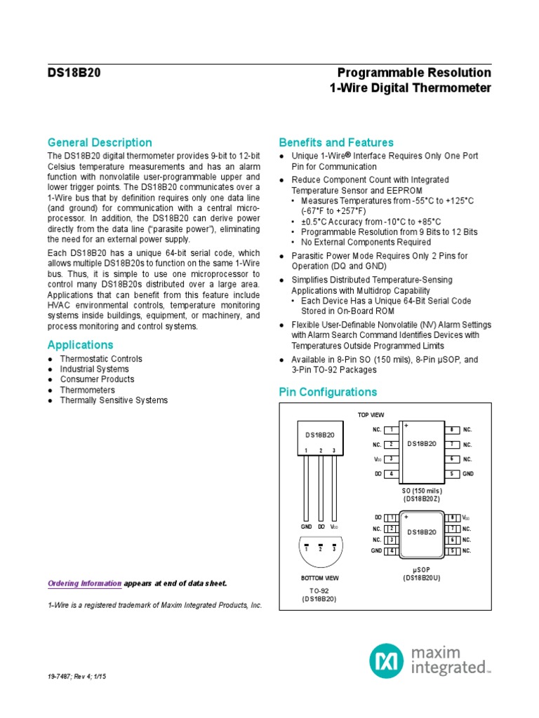 Temperature Sensor Data Sheet | Bit | Electronics