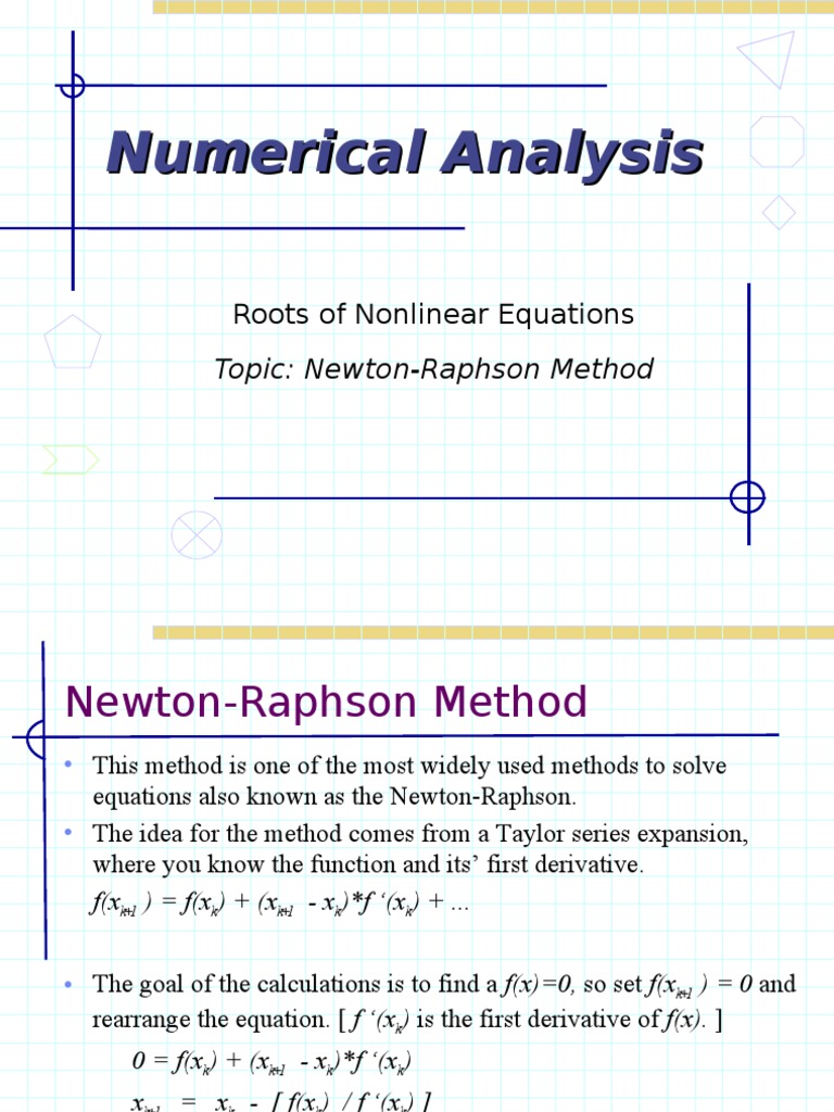 Newton-Raphson Method for Nonlinear Roots | PDF | Mathematical Logic ...