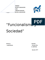 Funcionalismo y Sociedad