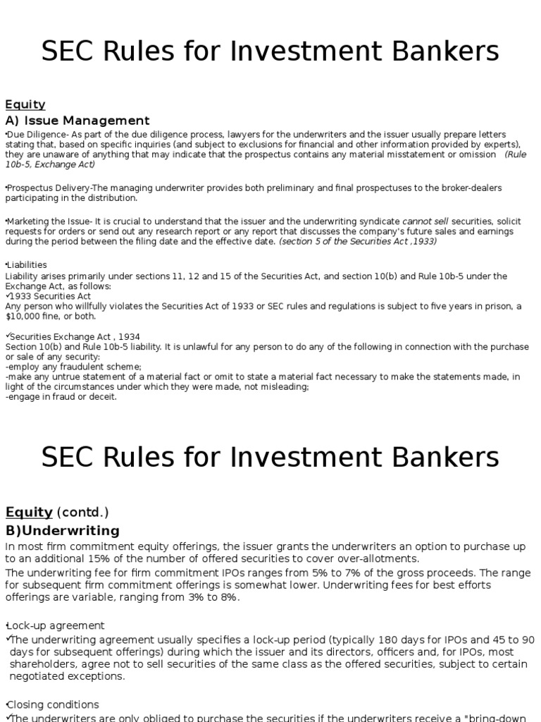 sec-rules-securities-act-of-1933-underwriting