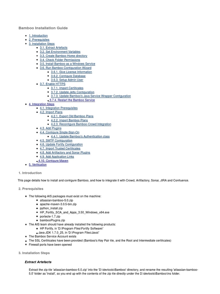 Bamboo Installation and Configuration Guide | PDF | Backup | Public Key ...