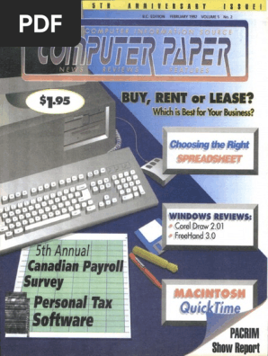 1992-02 The Computer Paper - BC Edition PDF | PDF | Operating
