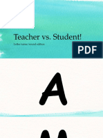 Teacher vs. Student!: Letter Name/sound Edition