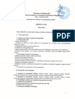Tematica Si Bibliografia de Concurs - Drept Civil Si Drept Procesual Civil (5.07.16) PDF