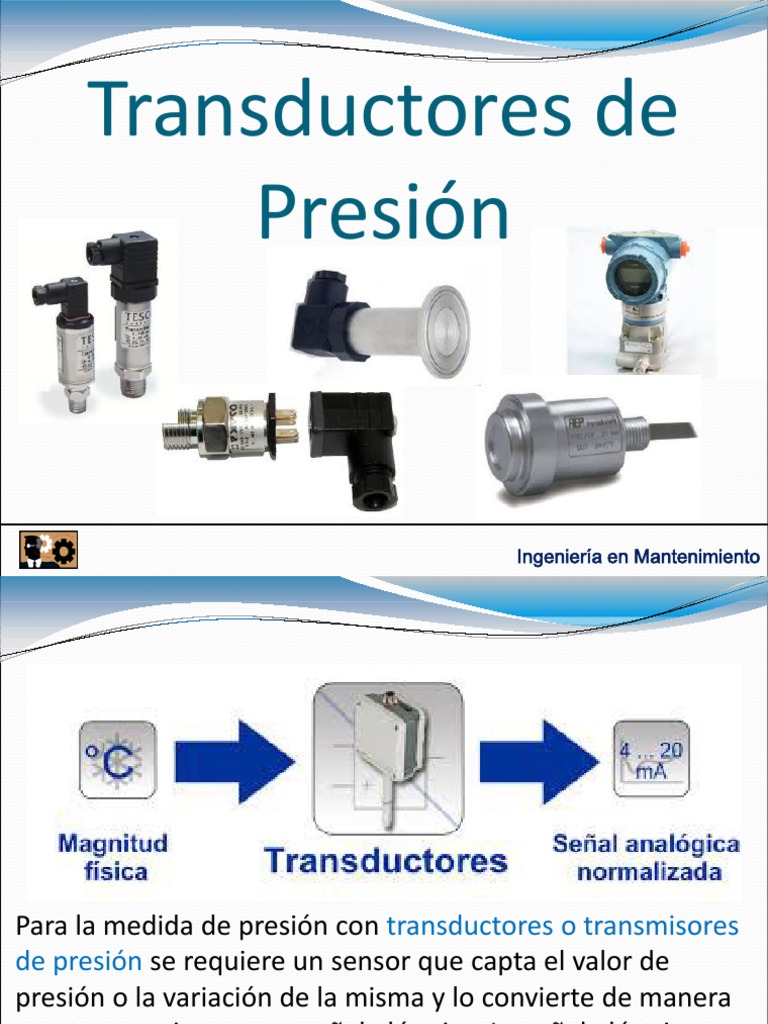Transductores de Presión: Tipos y Funciones | PDF | Sensor ...