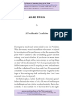 "Presidential Candidate" by Mark Twain