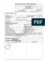 Veterinary Clinical Case Proforma