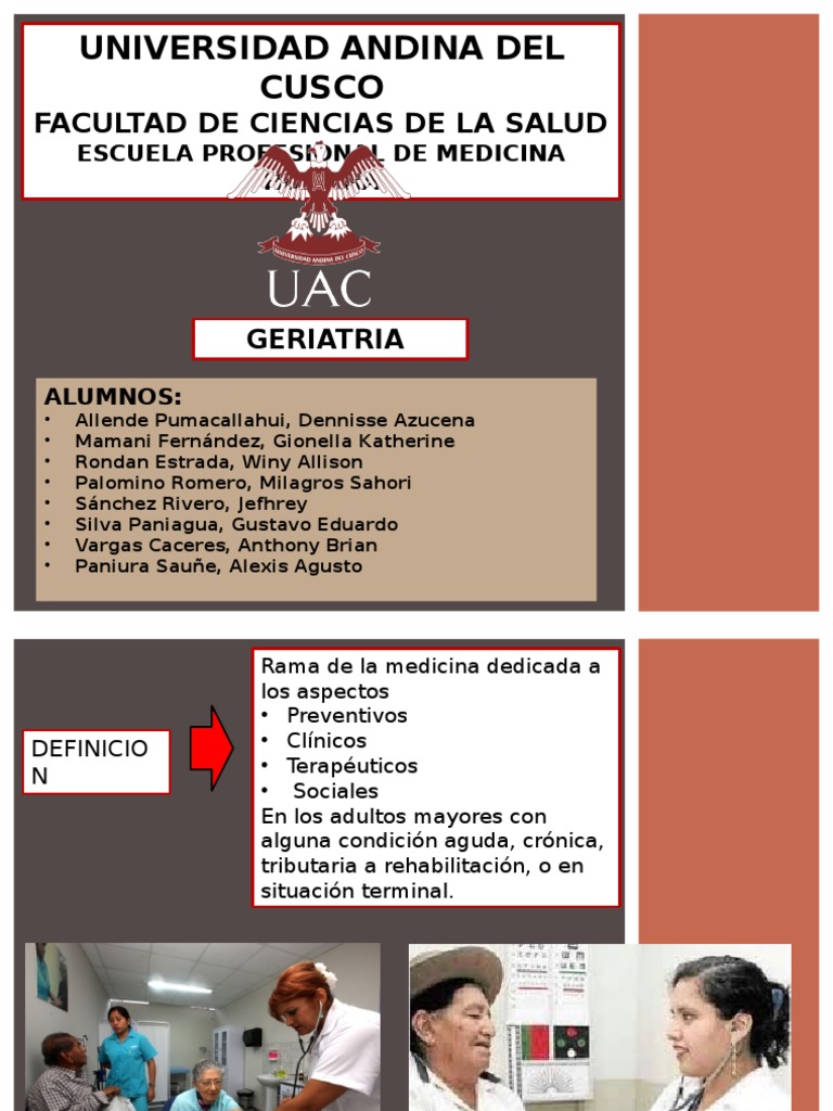 Geriatría: Medicina para Adultos Mayores | PDF | Gerontología | Vejez