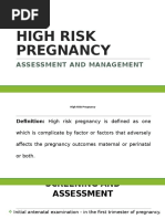 Download 1 HIGH RISK PREGNANCY ASSESSMENT AND MANAGEMENTpptx by Anuchithra Radhakrishnan SN319196959 doc pdf