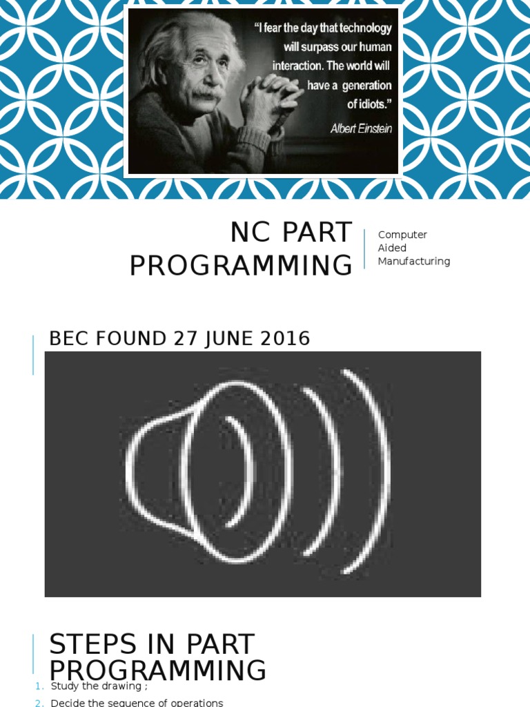 NC Part Programming: Computer Aided Manufacturing | PDF | Computers
