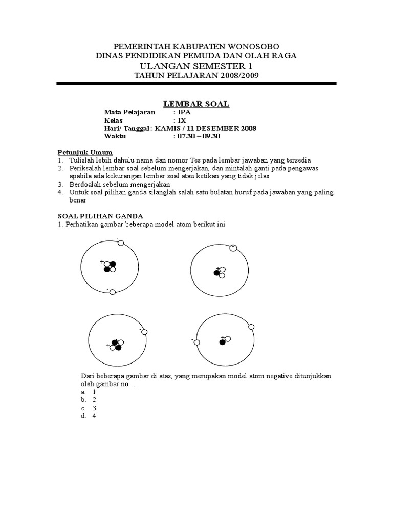 Soal Uas Smp Kls 9 Ipa