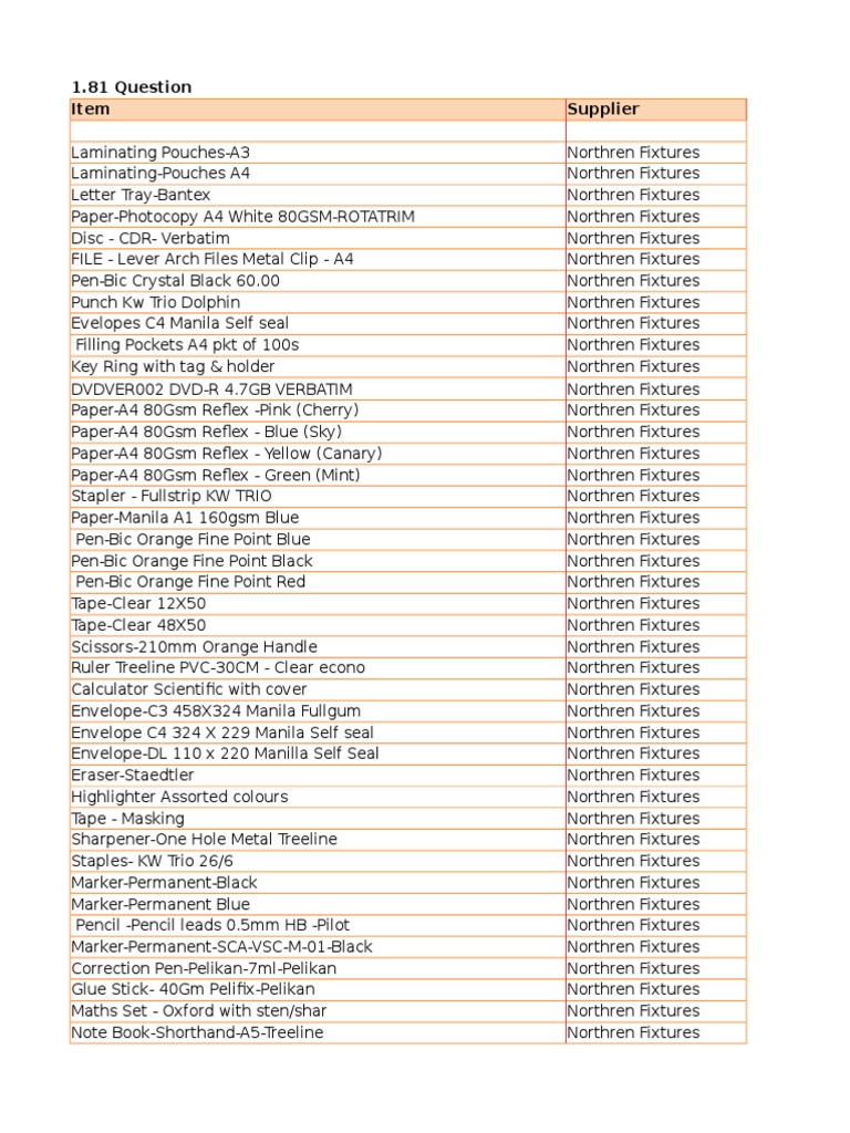 Stationery Accounts PDF Photocopier Expense