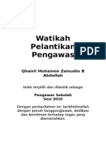 Watikah Pelantikan Pengawas 2015