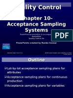 Acceptance Sampling System presentation for a manufacturing industry