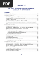 6.2 Military Planning for the Invasion, January to March 2003