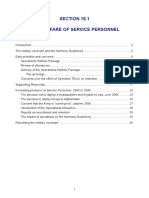 16.1 the Welfare of Service Personnel