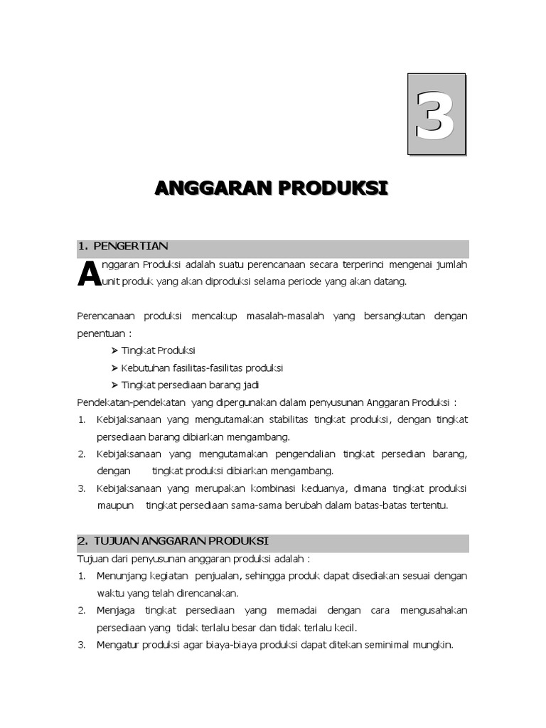 18 Contoh Soal Anggaran Produksi Metode Kombinasi Kumpulan Contoh Soal