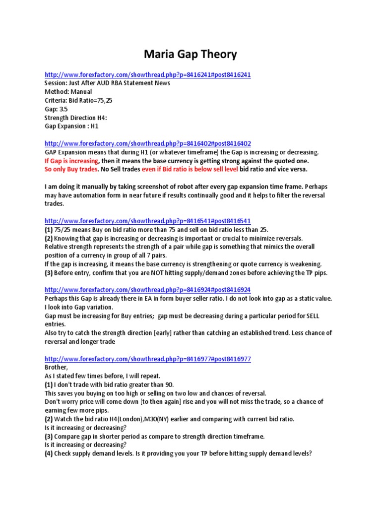 Maria Gap Theory Euro Market Economics - 