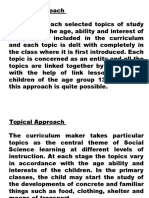 Topical Approach Social Science Curriculum