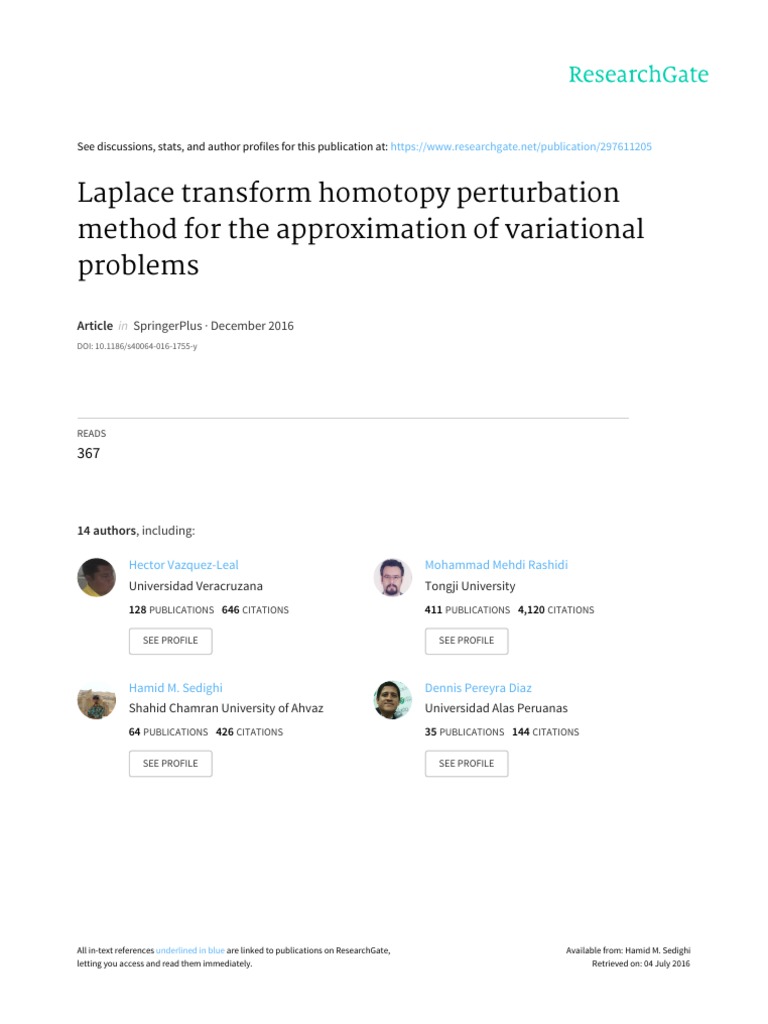 Laplace Transform Homotopy Perturbation Method For The Approximation of ...
