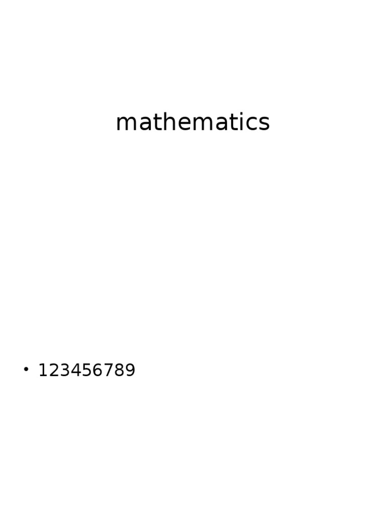 Math | PDF