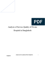 Analysis of Service Quality of Private Hospital in Bangladesh