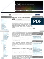 Metode Penetapan Aqidah PDF