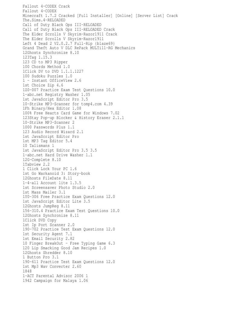 Wordlist Programas