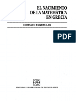 Eggers Lan, Conrado - El Nacimiento de La Matemática en Grecia (Capítulo I)