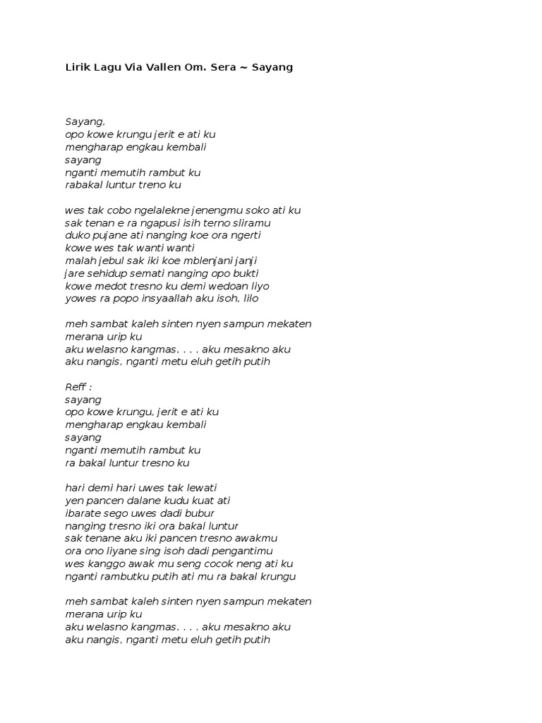 Lirik Lagu Via Vallen Om