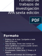 Formato de Trabajos de Investigación APA 6