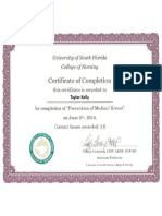 Medical Error Certificate