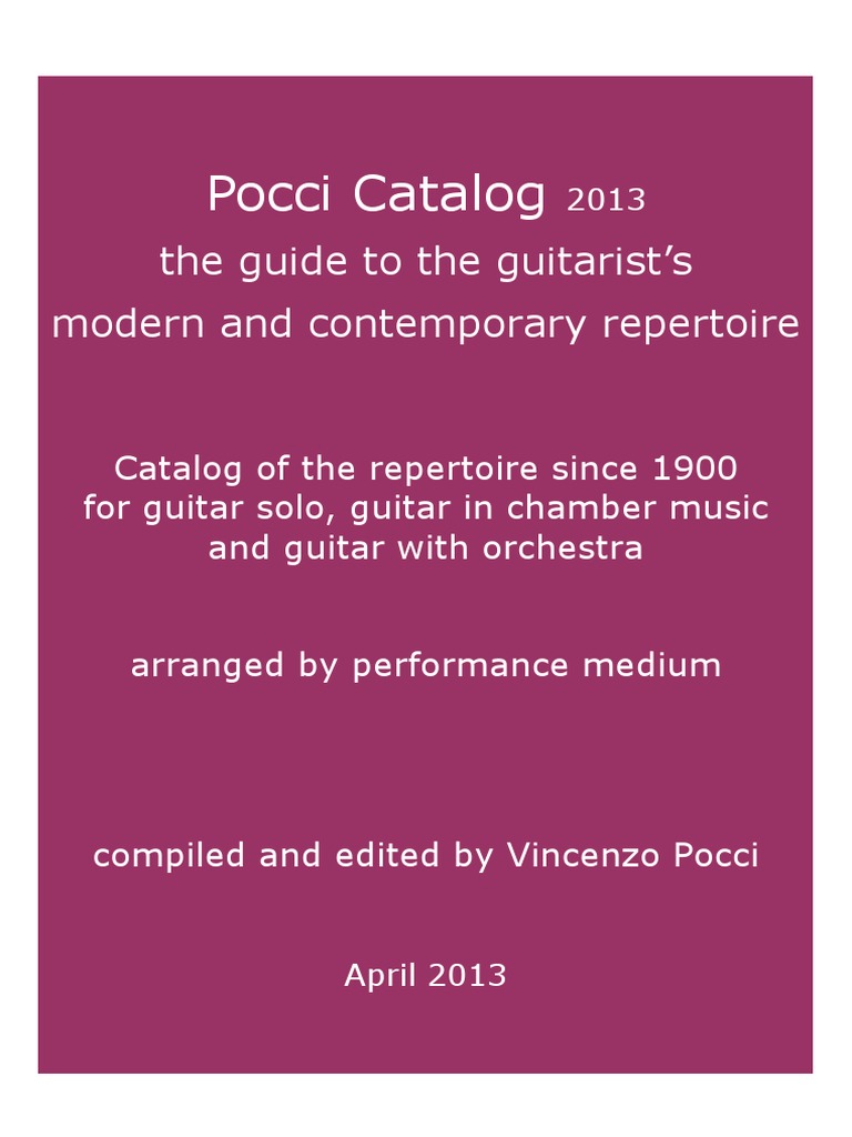 Catalogo De Guitarra Pocci April 2013