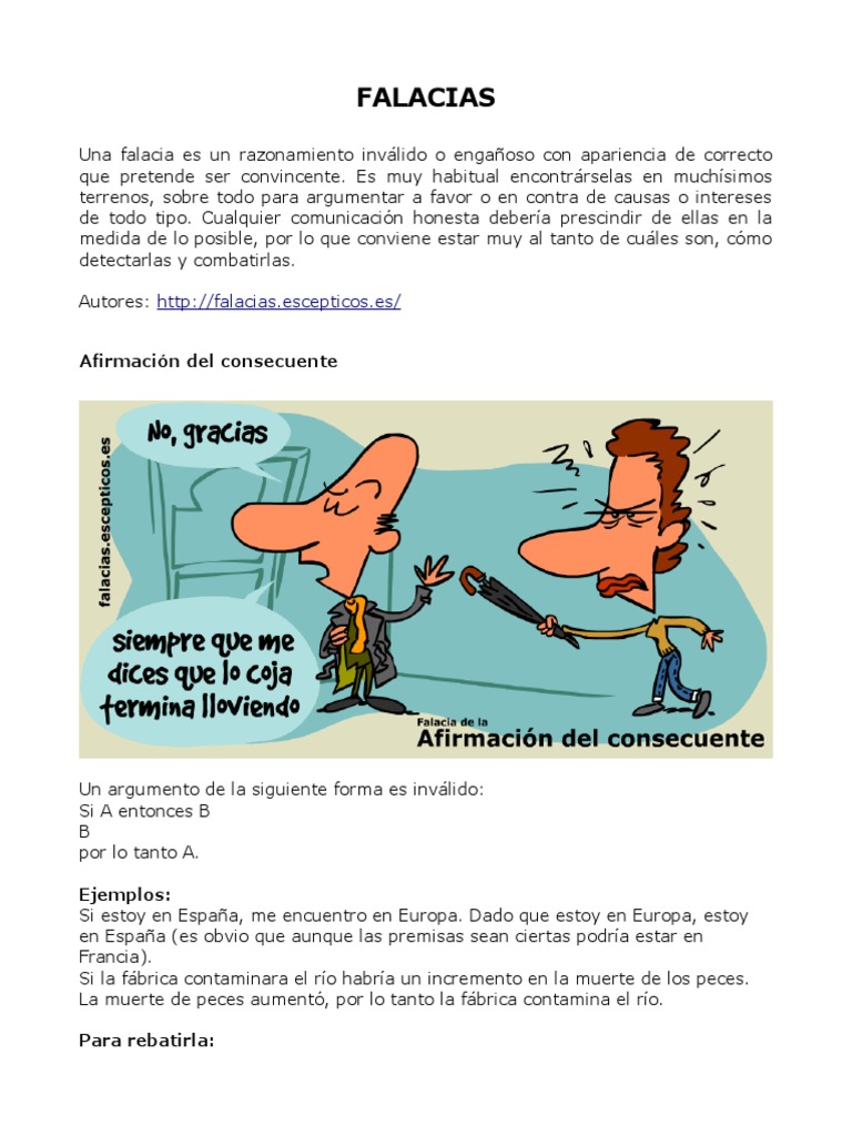 FALACIAS Falacia Argumento