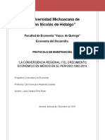 "Universidad Michoacana de San Nicolás de Hidalgo": Facultad de Economía "Vasco de Quiroga" Economía Del Desarrollo