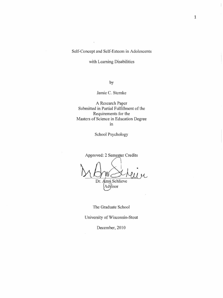 Self Concept Self Esteem in Adolescent | PDF | Self Concept | Self Esteem