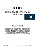 Knoledge Discovery in Databases