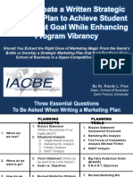 6. Randy Frye Presentation Strategic Marketing Plan 2011 IACBE