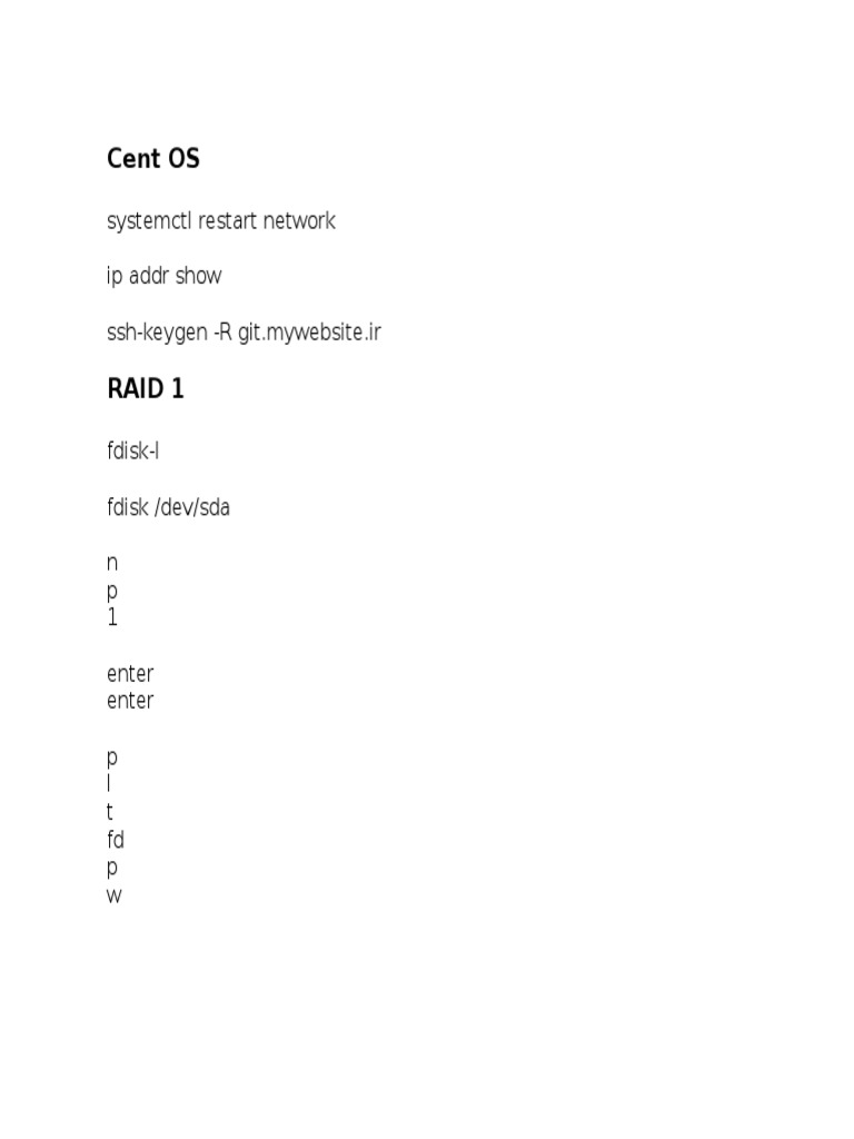 Cent os systemctl restart network ip addr show ssh keygen r git