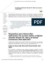 Desarrollar Aplicación Visual C# .Net Con Acceso A SQLite Con ADO PDF