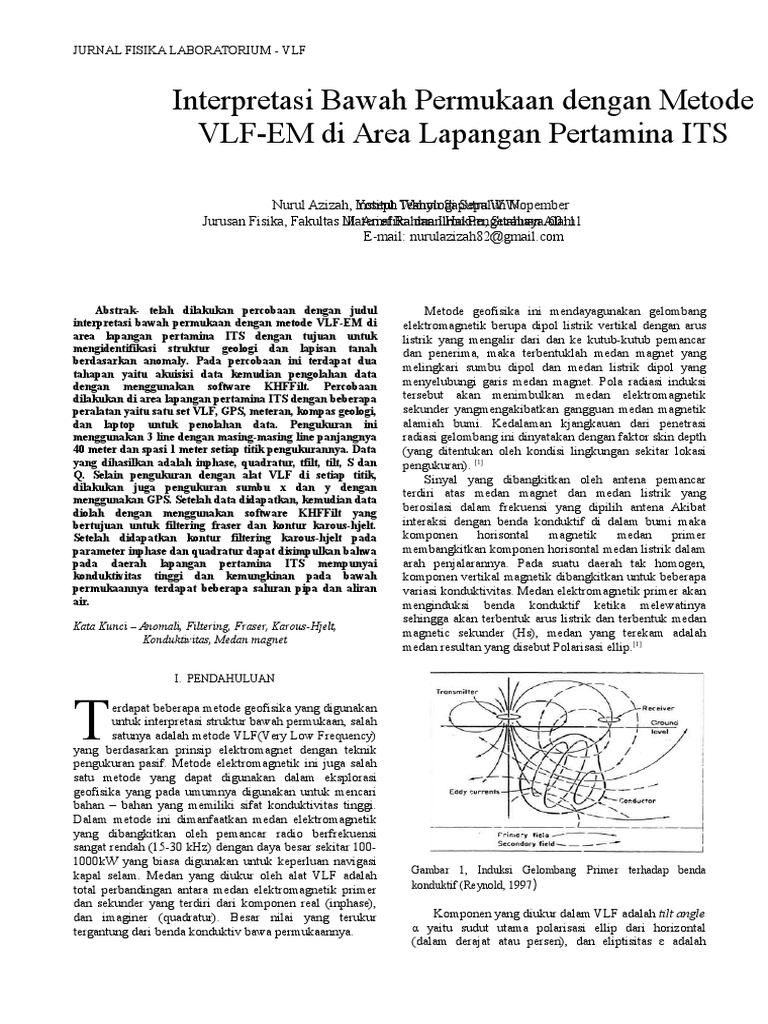Interpretasi Geologi dengan VLF-EM | PDF | Sains & Matematika