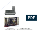 Pascal's Calculator. Babbage's Analytical Engine