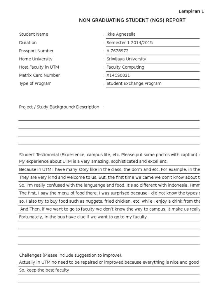 Student Exchange Experience Report | PDF